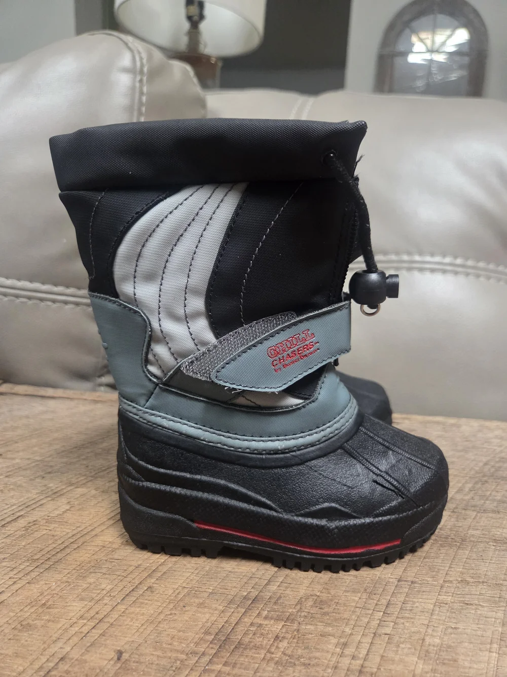 Buster Brown Unisex Kids Black & Gray Snow Boots Toddler Sz 6 ~ Bin R